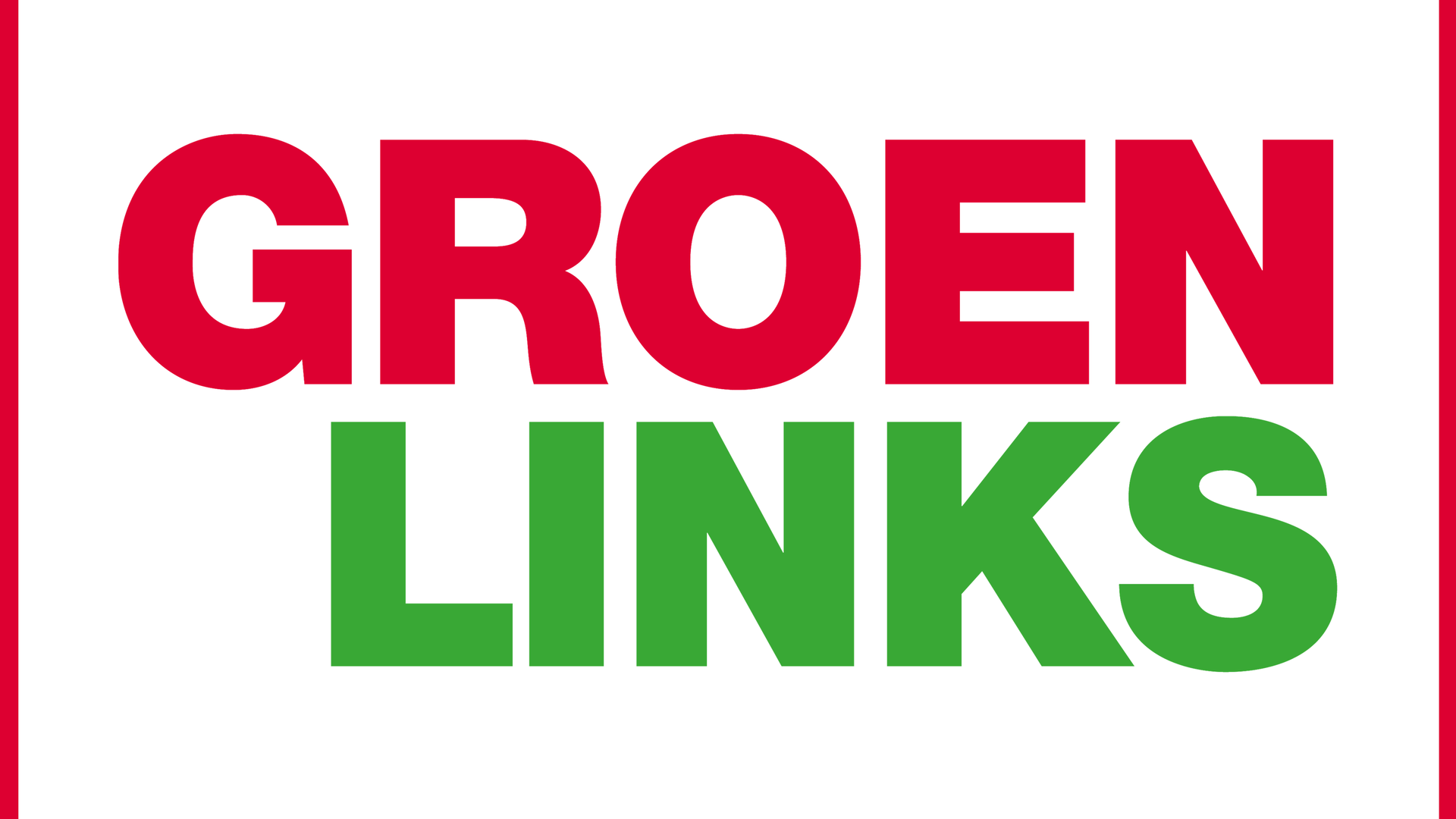 GroenLinks Logo Rood Kader