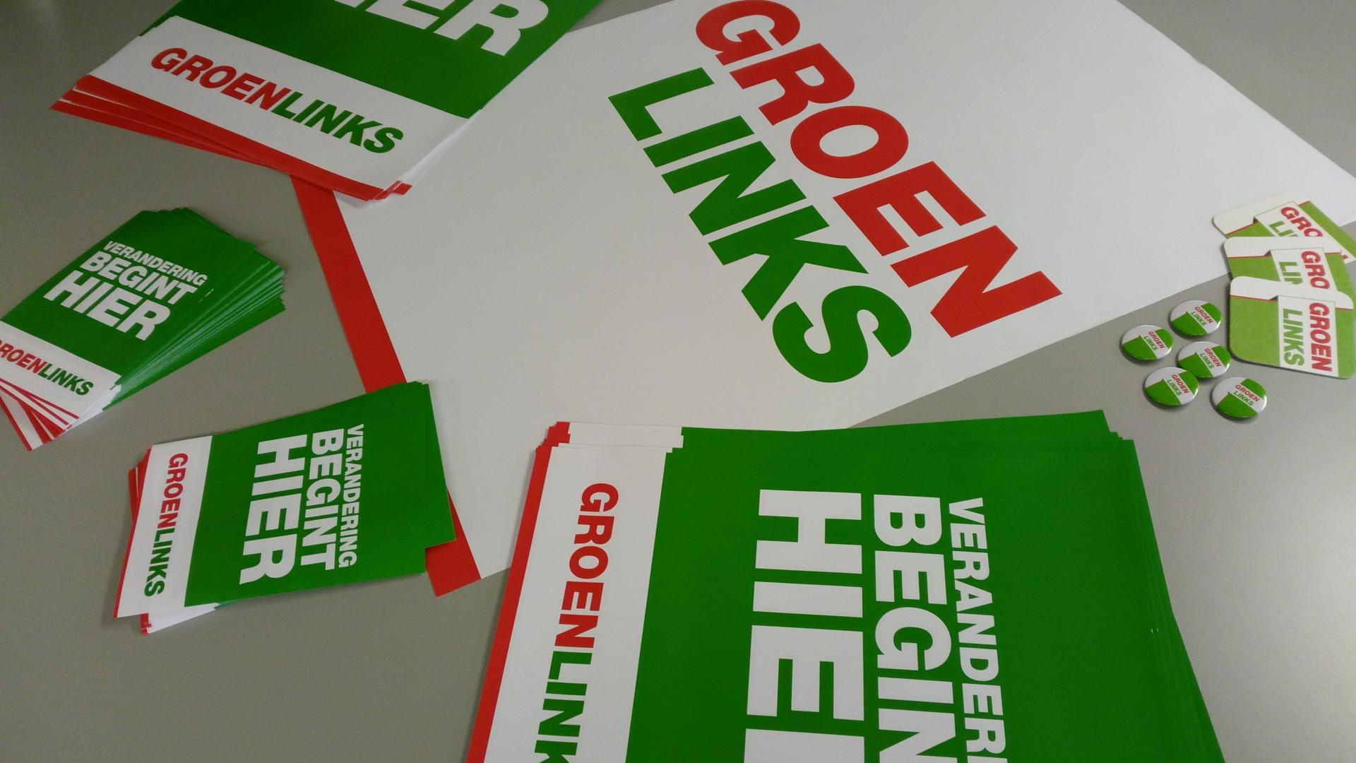 flyer materiaal groenlinks enschde 2018